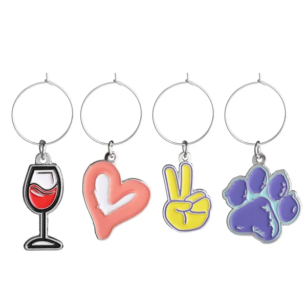 Custom 1in wine charms with metal ring for glass ID. Create... from ASI 61966 HPG / BCG Creations HPG Gold