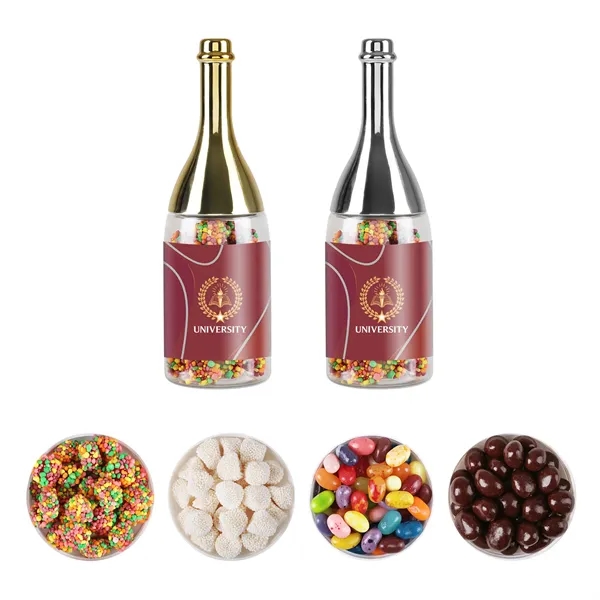 Mini clear champagne bottle filled with premium candy.... from ASI 61966 HPG / SugarSpot