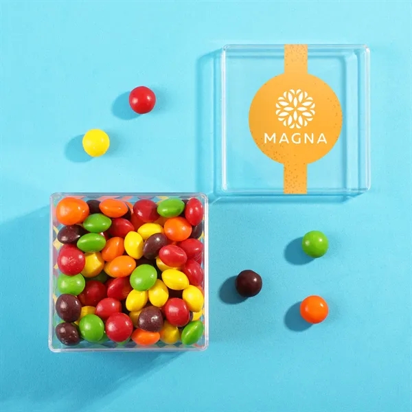 Three clear cubes filled with deluxe candy and packaged in a... from ASI 61966 HPG / SugarSpot