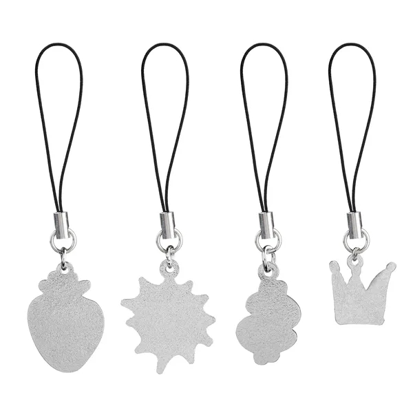 Custom cut diestruck phone charm attaches via a string to devices,... from ASI 61966 HPG / BCG Creations HPG Gold