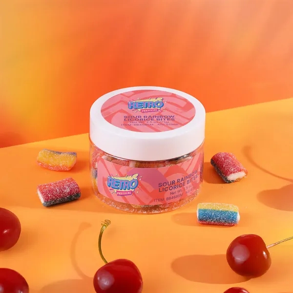 Fruity, sweet and sour rainbow licorice sticks in a 3 oz... from ASI 61966 HPG / SugarSpot