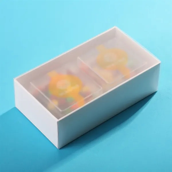 Two clear cubes filled with deluxe candy and packaged in a... from ASI 61966 HPG / SugarSpot