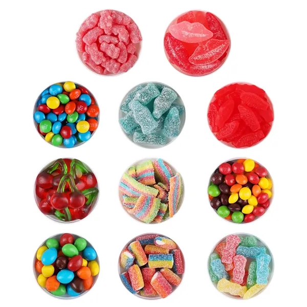 Two clear cubes filled with deluxe candy and packaged in a... from ASI 61966 HPG / SugarSpot