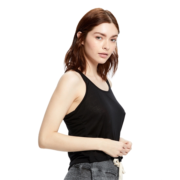 US Blanks ladies' sheer cropped racer tank that's fitted with side... from ASI 34063 alphabroder