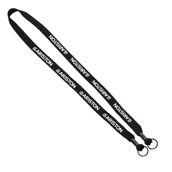 16"L x 5/8"W polyester shoelace lanyard with a double ended design... from ASI 88060 Snugz/USA Inc / SnugZ USA®