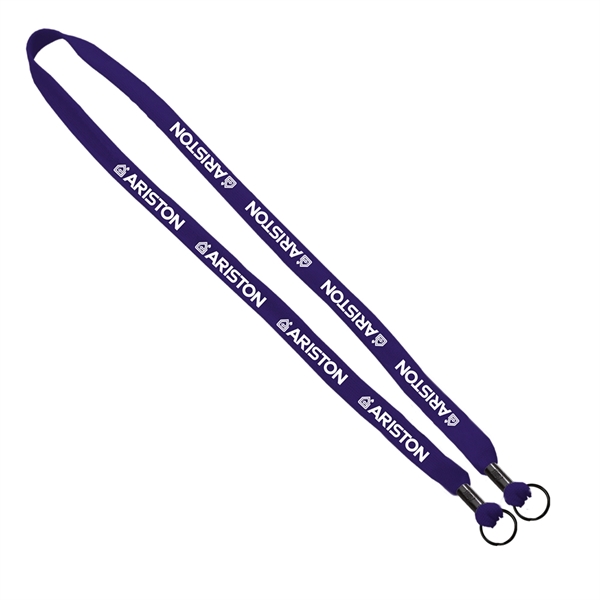 16"L x 5/8"W polyester shoelace lanyard with a double ended design... from ASI 88060 Snugz/USA Inc / SnugZ USA®
