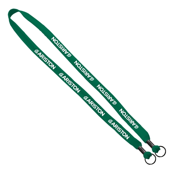 16"L x 5/8"W polyester shoelace lanyard with a double ended design... from ASI 88060 Snugz/USA Inc / SnugZ USA®