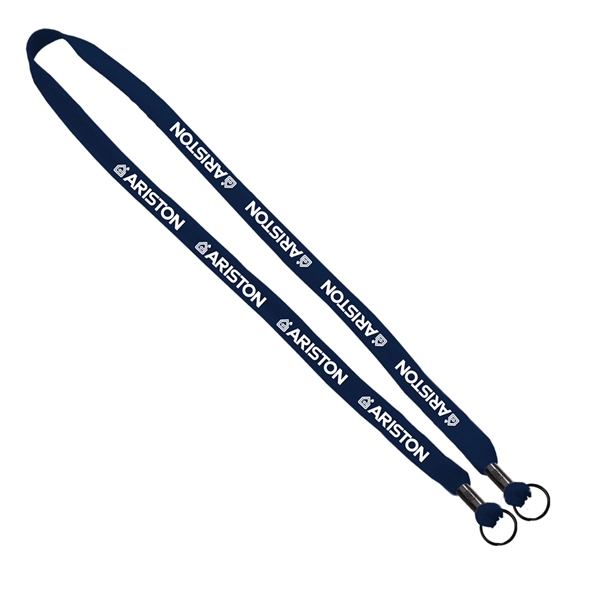 16"L x 5/8"W polyester shoelace lanyard with a double ended design... from ASI 88060 Snugz/USA Inc / SnugZ USA®