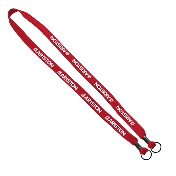 16"L x 5/8"W polyester shoelace lanyard with a double ended design... from ASI 88060 Snugz/USA Inc / SnugZ USA®