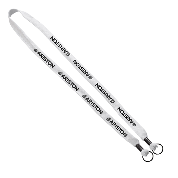 16"L x 5/8"W polyester shoelace lanyard with a double ended design... from ASI 88060 Snugz/USA Inc / SnugZ USA®