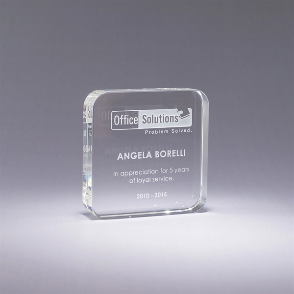 App-shaped paperweight made of optic crystal with your choice of deep... from ASI 62985 J. Charles