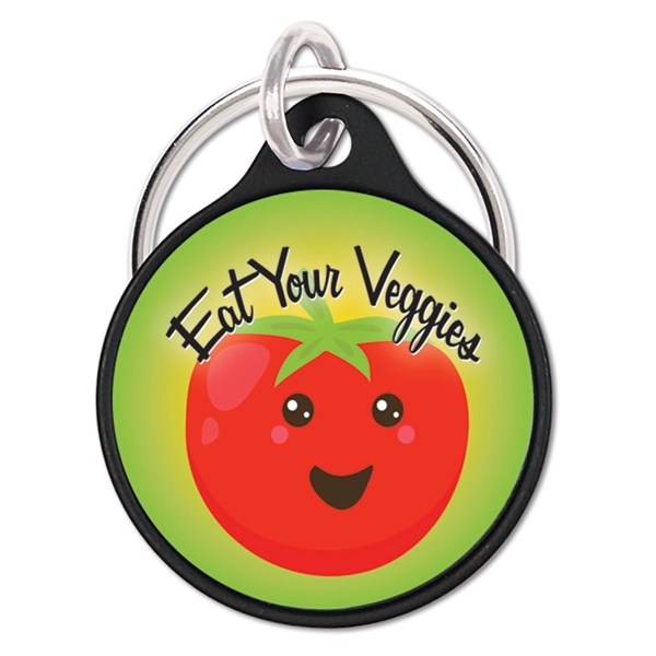 Round key ring with black powder-coated finish and bottle opener.... from ASI 66390 LarLu