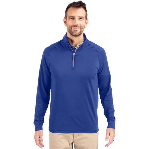 Men's sweatshirt with a quarter zip, brushed back fleece, raglan sleeves,... from ASI 47965 Cutter & Buck