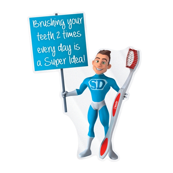 Full color clear vinyl static cling back custom with square corners... from ASI 56950 Gill Studios Inc / Gill-Line®