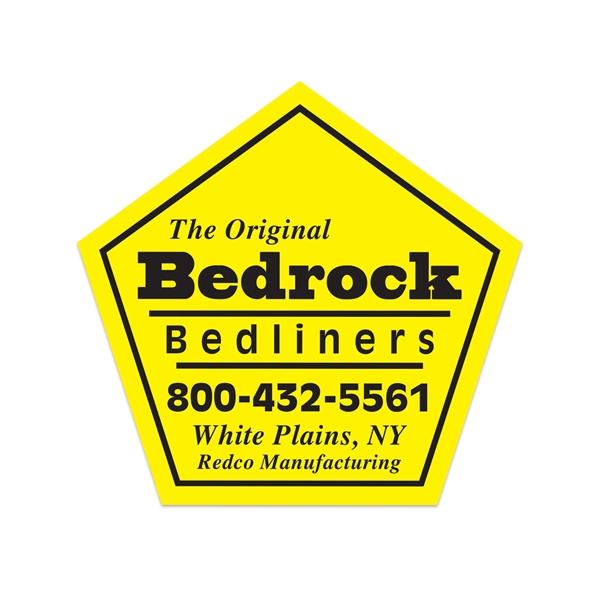 Yellow vinyl rough surface aggressive adhesive die cut custom decal.... from ASI 56950 Gill Studios Inc / Gill-Line®