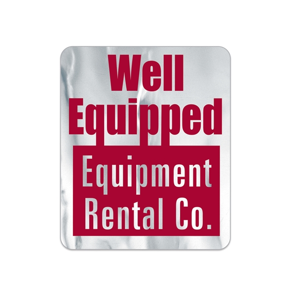 Chrome polyester high tack aggressive adhesive die cut custom decal.... from ASI 56950 Gill Studios Inc / Gill-Line®