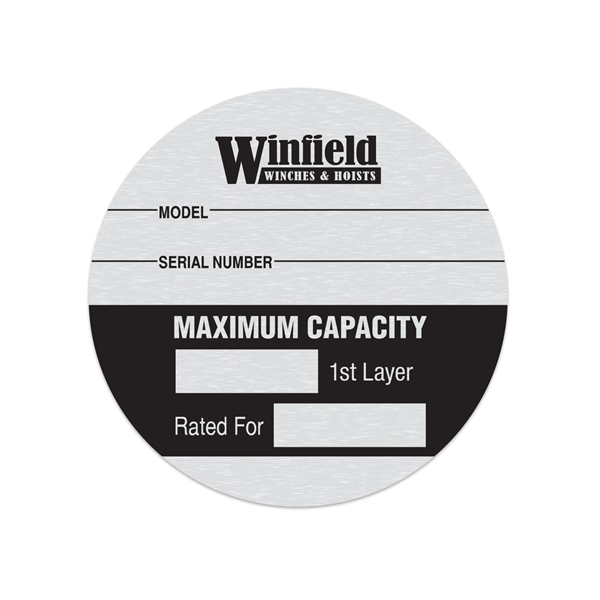 Satin aluminum nameplate die cut permanent adhesive custom decal.... from ASI 56950 Gill Studios Inc / Gill-Line®