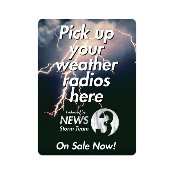 Full color static cling vinyl double face window die cut custom... from ASI 56950 Gill Studios Inc / Gill-Line®