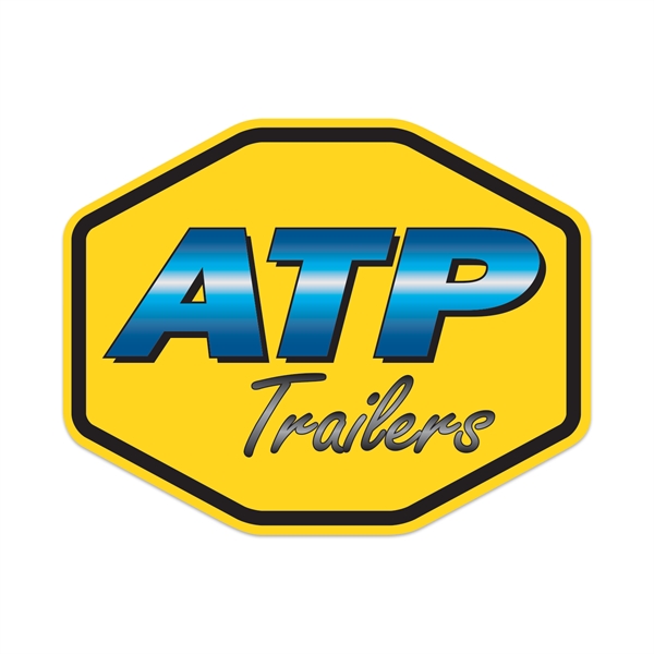 Yellow vinyl overlaminated die cut custom decal.... from ASI 56950 Gill Studios Inc / Gill-Line®