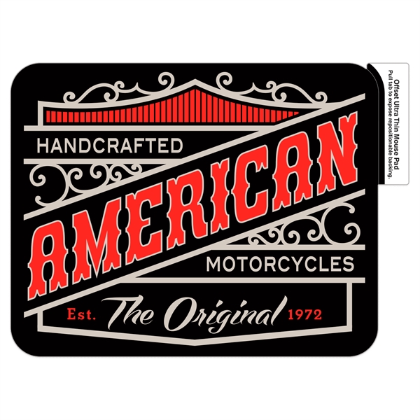 Ultra thin mouse pad. Hard surface textured plastic on white with... from ASI 56950 Gill Studios Inc / Gill-Line®