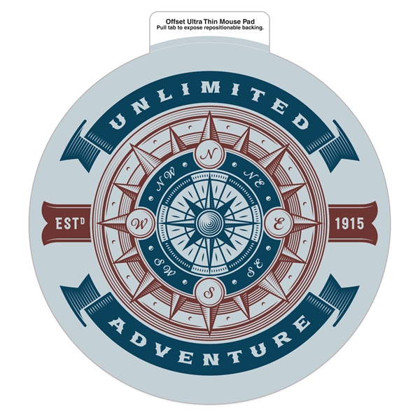 Ultra thin mouse pad. Hard surface textured plastic on white with... from ASI 56950 Gill Studios Inc / Gill-Line®