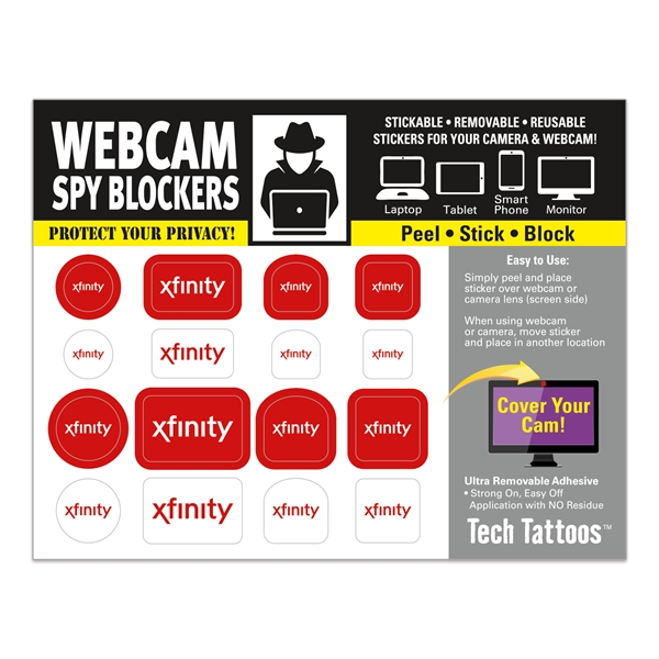 Webcam Spy Blockers Tech Tattoos (4 1/2" x 3 1/2" Sheet).... from ASI 56950 Gill Studios Inc / Gill-Line®