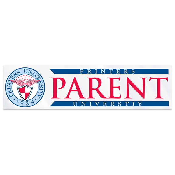 3" x 11 1/2" rectangle bumper sticker made of clear polyester... from ASI 56950 Gill Studios Inc / Gill-Line®