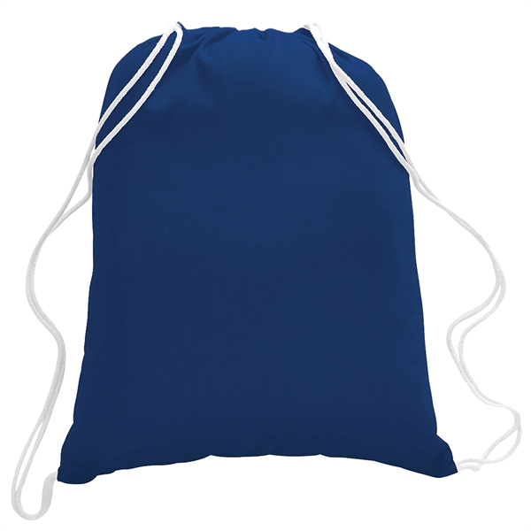 5 oz cotton drawstring cinch backpack with closure in an assortment... from ASI 52840 Evans Manufacturing