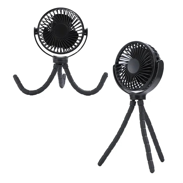 Rechargeable Portable Fan with Bendable Tripod Feet... from ASI 36730 Ariel Premium Supply Inc