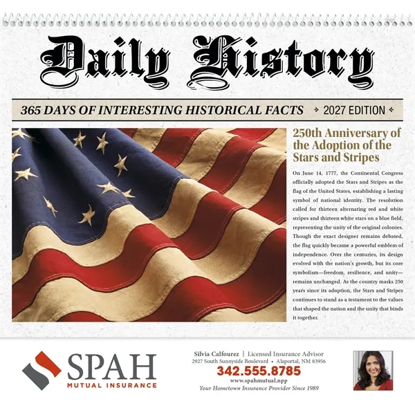 Daily History Spiral... from ASI 40480 Koozie Group / Norwood Triumph Calendar