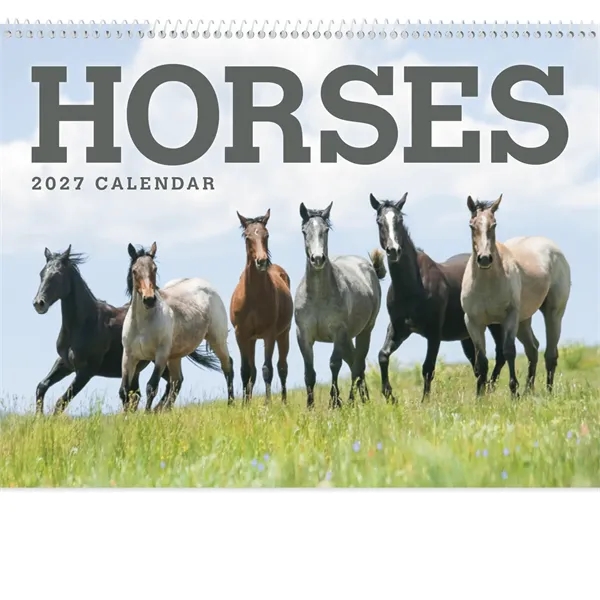 11 x 19 2024 Horse calendar on #70 paper with UV-coated... from ASI 40480 Koozie Group / Norwood Triumph Calendar