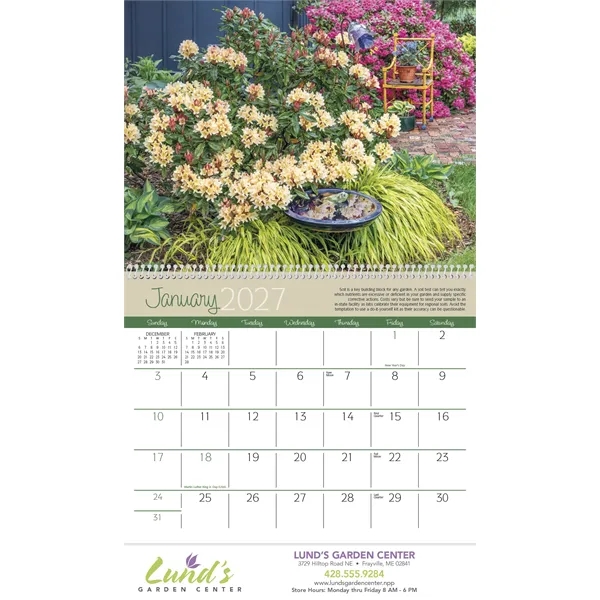 11 x 19 2024 Gardens calendar n 70# glossy paper with... from ASI 40480 Koozie Group / Norwood Triumph Calendar