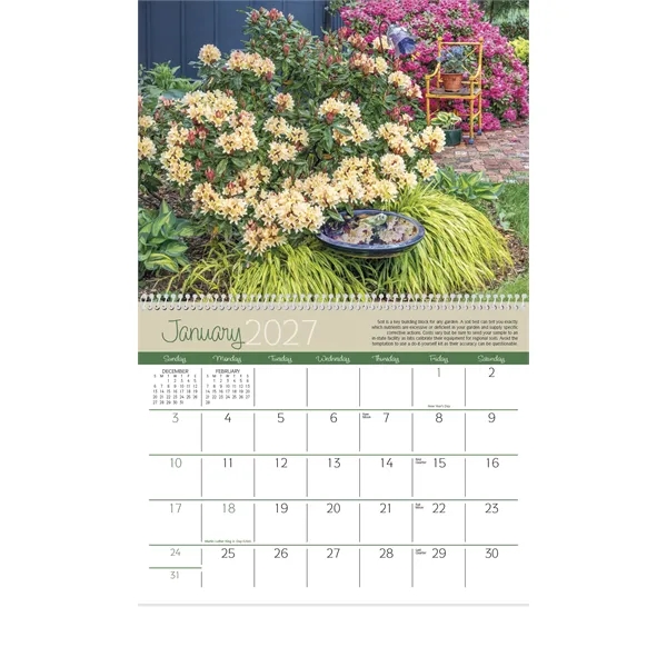 11 x 19 2024 Gardens calendar n 70# glossy paper with... from ASI 40480 Koozie Group / Norwood Triumph Calendar