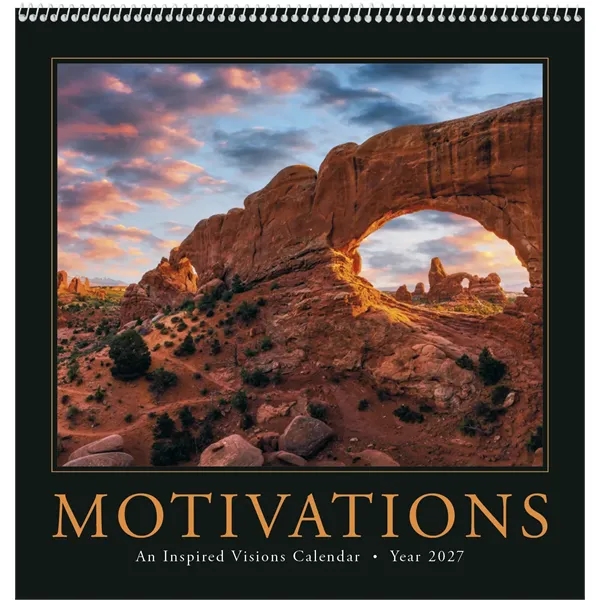12 x 25 Motivations 2024 wall calendar on 65# glossy paper... from ASI 40480 Koozie Group / Norwood Triumph Calendar