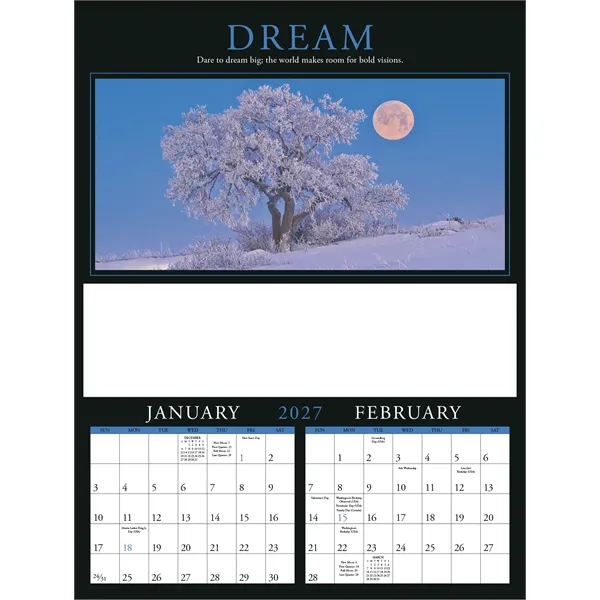 17 x 23 2024 Motivations calendar on 100# glossy paper with... from ASI 40480 Koozie Group / Norwood Triumph Calendar