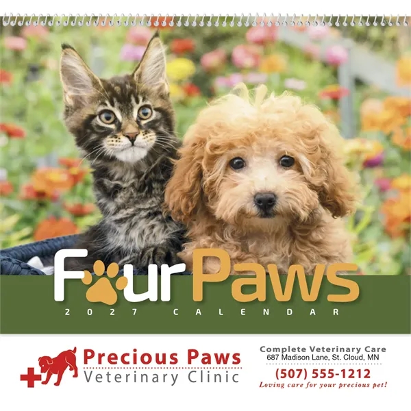 Four Paws Appointment Calendar - Spiral... from ASI 40480 Koozie Group / HotLine®