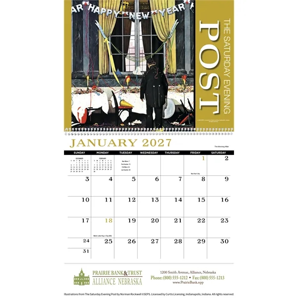 Saturday Evening Post Appointment Calendar - Spiral... from ASI 40480 Koozie Group / HotLine®