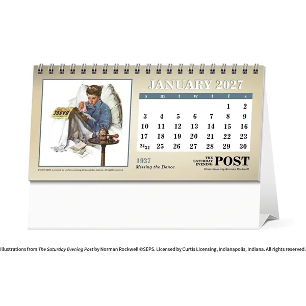 The Saturday Evening Post Desk... from ASI 40480 Koozie Group / Norwood Triumph Calendar
