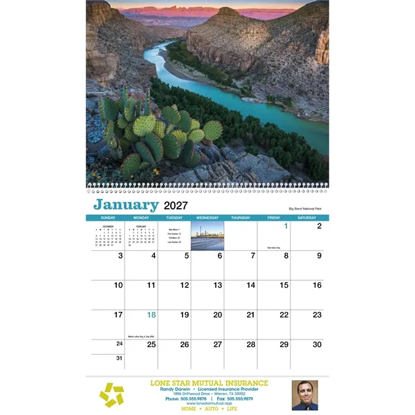 Texas Appointment Calendar - Spiral... from ASI 40480 Koozie Group / HotLine®