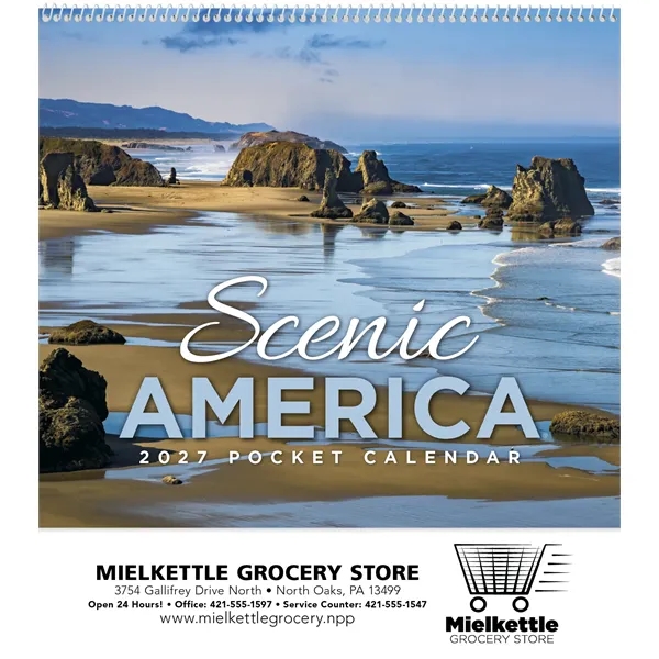 Scenic America® Pocket Calendar... from ASI 40480 Koozie Group / HotLine®