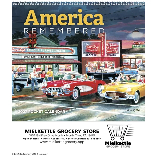 America Remembered Pocket Calendar... from ASI 40480 Koozie Group / HotLine®