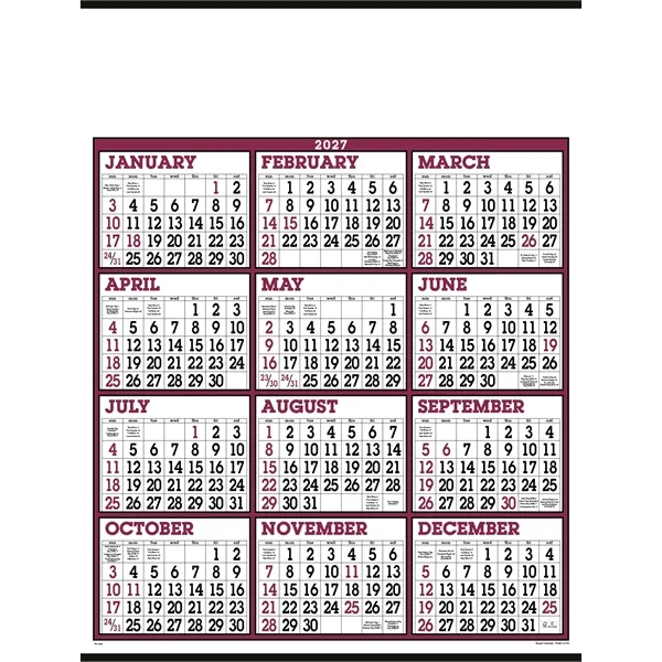 Big Numbers Span-A-Year... from ASI 40480 Koozie Group / Norwood Triumph Calendar