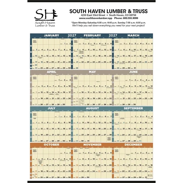 Time Management Span-A-Year (Non-Laminated)... from ASI 40480 Koozie Group / Norwood Triumph Calendar