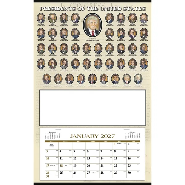 Presidents Hanger 12-Month... from ASI 40480 Koozie Group / Norwood Triumph Calendar