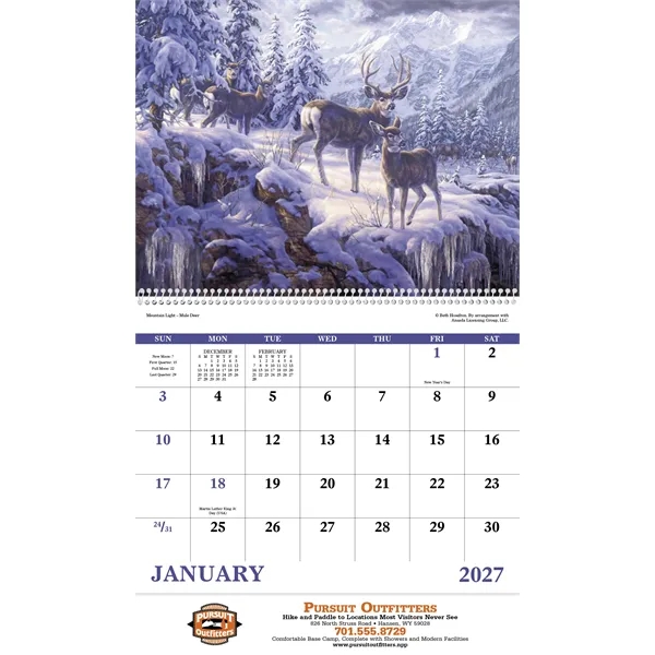 Wildlife Canvas - Spiral... from ASI 40480 Koozie Group / Norwood Triumph Calendar