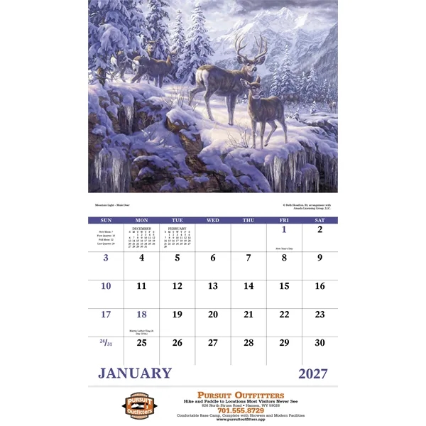 Wildlife Canvas - Stapled... from ASI 40480 Koozie Group / Norwood Triumph Calendar