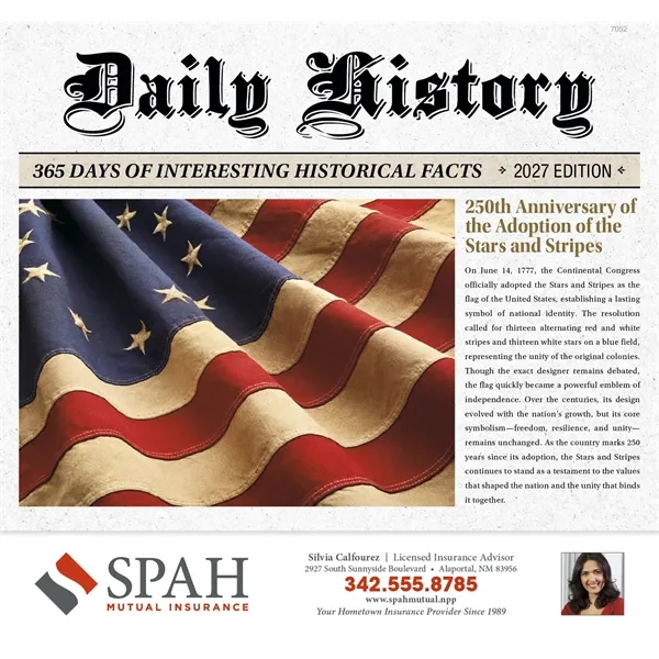 Daily History - Stapled... from ASI 40480 Koozie Group / Norwood Triumph Calendar