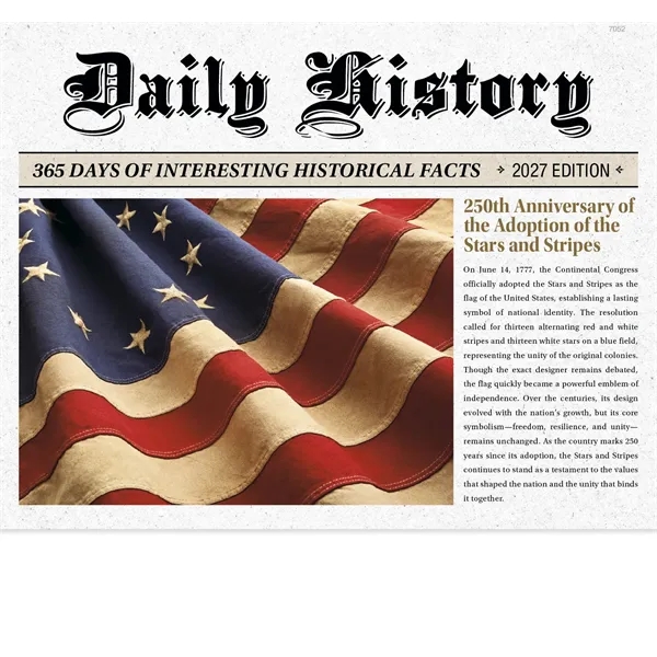 Daily History - Stapled... from ASI 40480 Koozie Group / Norwood Triumph Calendar