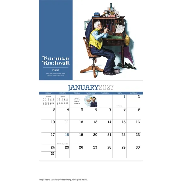 Norman Rockwell Appointment Calendar - Stapled... from ASI 40480 Koozie Group / HotLine®