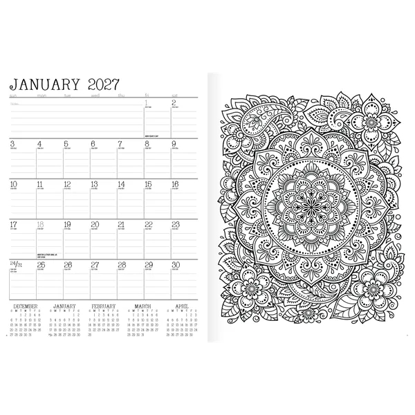 Adult Coloring Book Planner... from ASI 40480 Koozie Group / Norwood Triumph Calendar